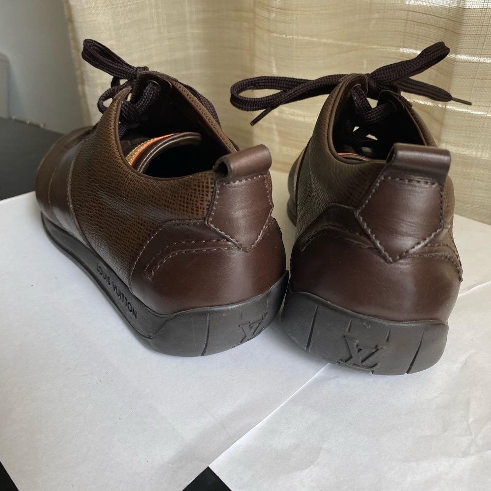 Louis Vuitton Brown Leather Men's Shoes LV sneakers - Picture 13 of 16